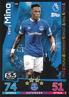 Yerry Mina Everton 2018/19 Topps Match Attax #133